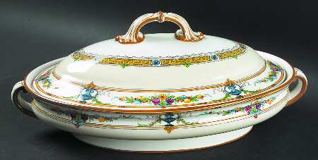 Helena Yellow (Dark) Oval Covered Vegetable