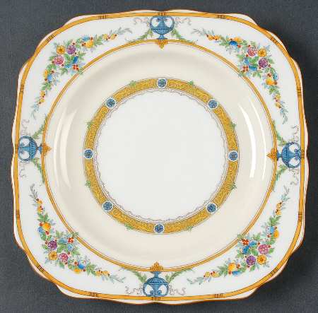 Helena Yellow (Dark) Square Luncheon Plate