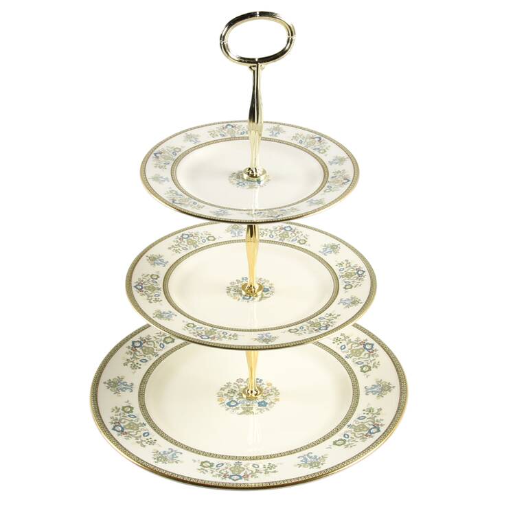 Henley 13 7/8"-14 1/4" 3-Tiered Serving Tray(DP,SP,BB) HC