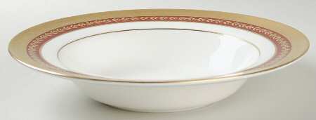 Imperial Gold (Red and Gold) Large Rim Soup Bowl