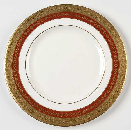 Imperial Gold (Red and Gold) Salad Plate