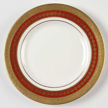Imperial Gold (Red and Gold) Bread & Butter Plate