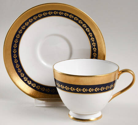 Imperial Gold Cobalt & Gold Footed Cup & Saucer Set