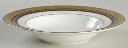 Imperial Gold Cobalt & Gold Rim Soup Bowl
