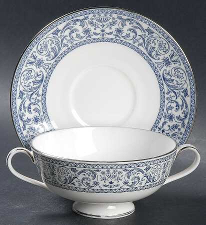 Infanta Footed Cream Soup Bowl & Cup Saucer Set