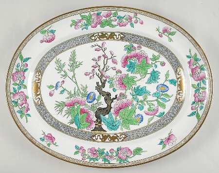 Indian Tree (Smooth) 17" Oval Serving Platter