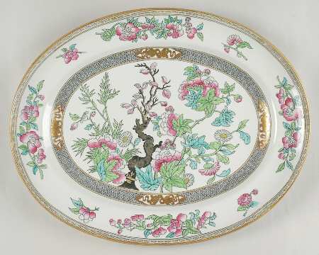 Indian Tree (Smooth) 15" Oval Serving Platter by Minton