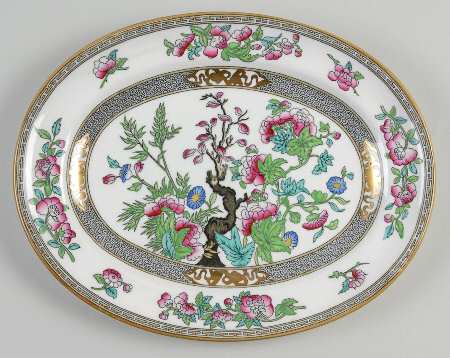 Indian Tree (Smooth) 11" Oval Serving Platter