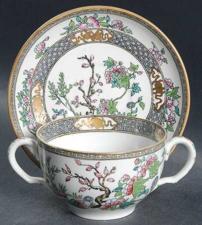 Indian Tree (Smooth) Flat Cream Soup Bowl & Saucer Set