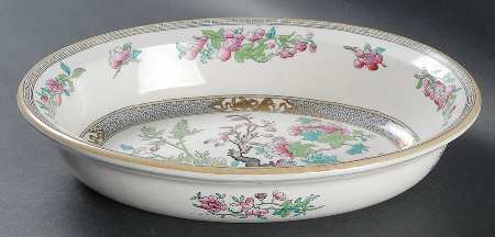Indian Tree (Smooth) 10" Oval Vegetable Bowl