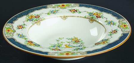 Isis Blue Rim Soup Bowl