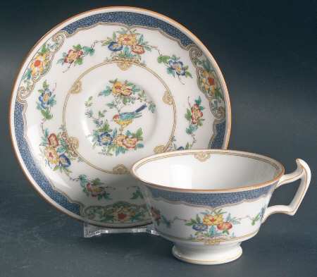 Isis Blue Footed Cup & Saucer Set