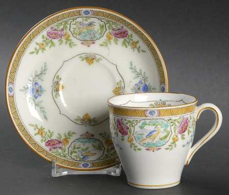 Japonica Flat Demitasse Cup & Saucer Set by Minton