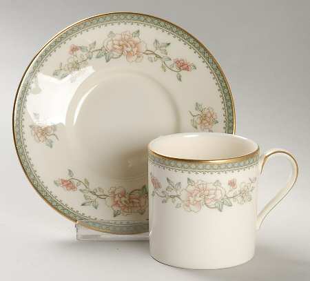 Jasmine Flat Demitasse Cup & Saucer Set