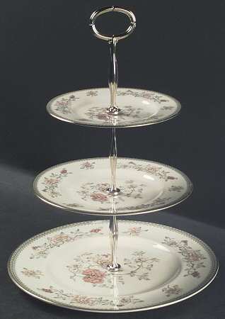 Jasmine 13 7/8"-14 1/4" 3-Tiered Serving Tray(DP,SP,BB) HC