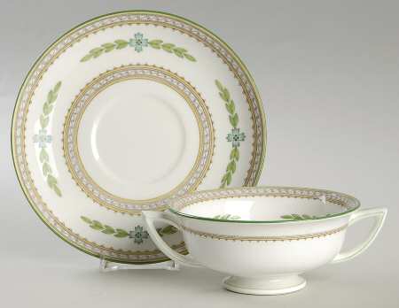 Kent Footed Cream Soup Bowl & Saucer Set