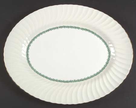 Lady Rodney (Cream Rim) 18" Oval Serving Platter