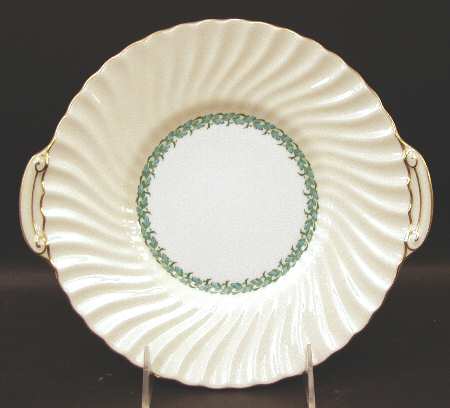 Lady Rodney (Cream Rim) Handled Cake Plate