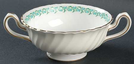 Lady Rodney (Cream Rim) Footed Cream Soup Bowl