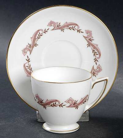 Laurentian Pink Footed Demitasse Cup & Saucer Set