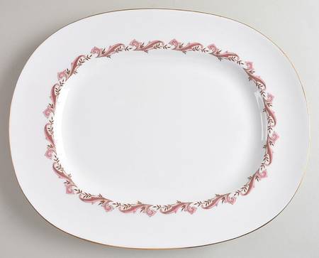 Laurentian Pink 14" Oval Serving Platter
