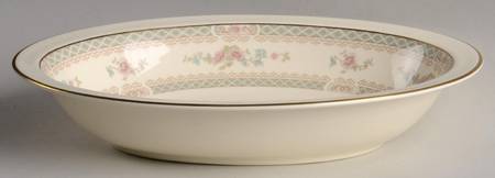 Legacy (Pink Flowers) 10" Oval Vegetable Bowl