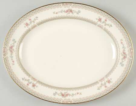 Legacy (Pink Flowers) 13" Oval Serving Platter