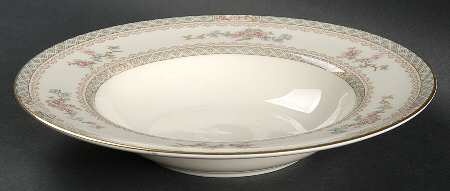 Legacy (Pink Flowers) Rim Soup Bowl
