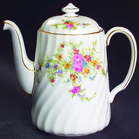 Lorraine (#S561, Cream Border) Small Coffee Pot & Lid