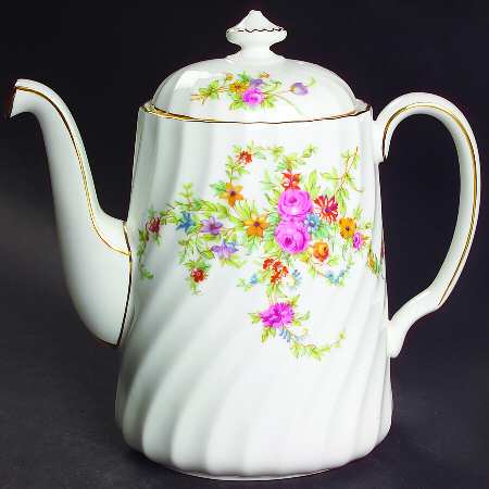 Lorraine (#S561, Cream Border) Mini Coffee Pot & Lid
