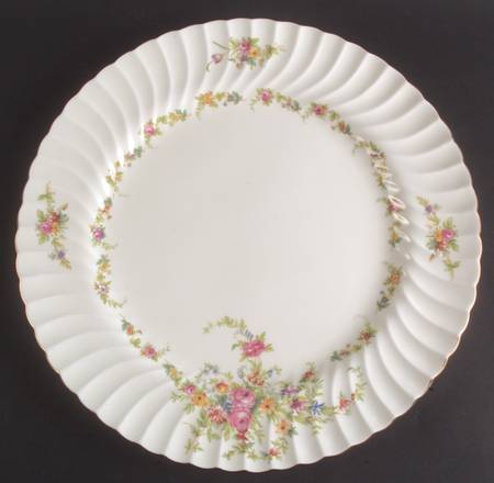 Lorraine (#S560, White Border) 15" Chop Plate (Round Platter)