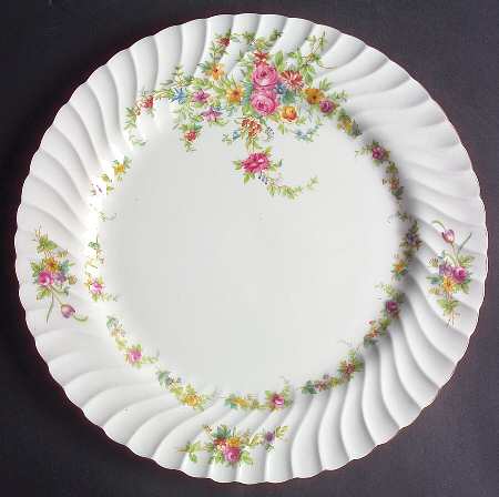 Lorraine (#S560, White Border) 12" Chop Plate (Round Platter)
