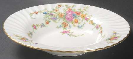 Lorraine (#S560, White Border) Large Rim Soup Bowl