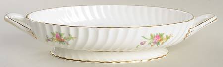 Lorraine (#S560, White Border) Oval Vegetable No Lid