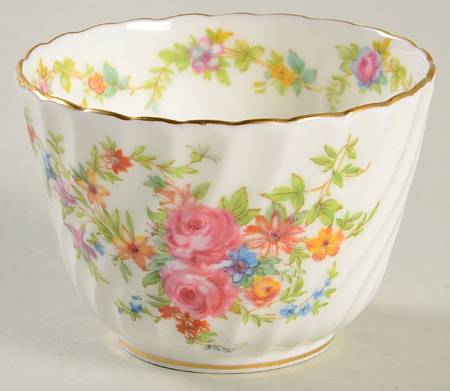 Lorraine (#S560, White Border) Mini Open Sugar Bowl
