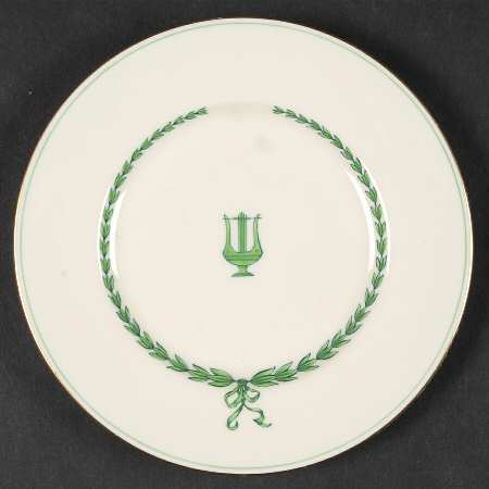 Lyre Green Bread & Butter Plate