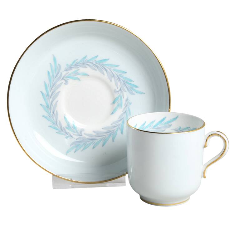 Malta Blue Flat Demitasse Cup & Saucer Set