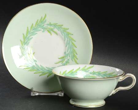 Malta Green Footed Cup & Saucer Set