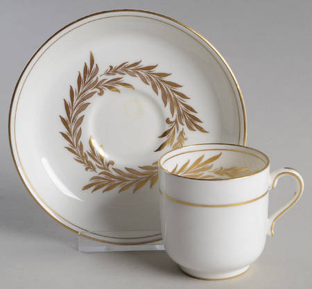 Malta Gold (H4901) Flat Demitasse Cup & Saucer Set