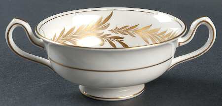 Malta Gold (H4901) Footed Cream Soup Bowl