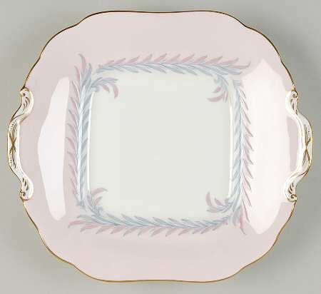 Malta Pink Square Handled Cake Plate