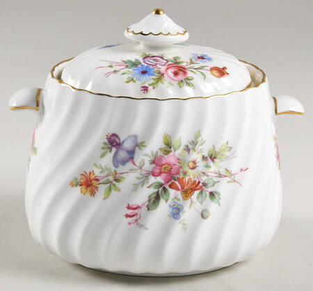Marlow (Older, Globe Backstamp) Sugar Bowl & Lid by Minton