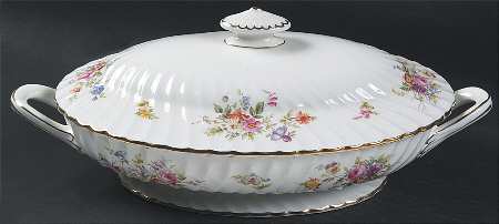 Marlow (Older, Globe Backstamp) Oval Covered Vegetable by Minton