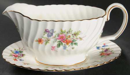 Marlow (Older, Globe Backstamp) Gravy Boat & Underplate