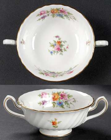 Marlow (Older, Globe Backstamp) Footed Cream Soup Bowl
