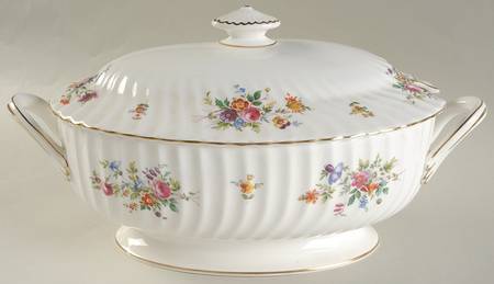 Marlow (Newer, Wreath Backstamp) Oval Tureen & Lid