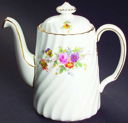 Marlow (Newer, Wreath Backstamp) Mini Coffee Pot & Lid by Minton