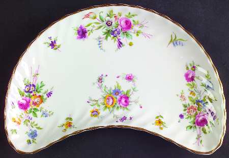 Marlow (Newer, Wreath Backstamp) Crescent Salad Plate