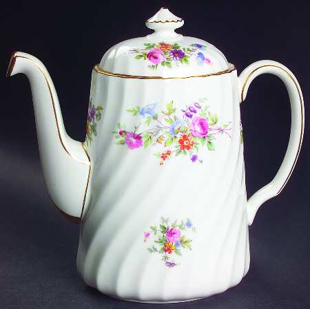 Marlow (Newer, Wreath Backstamp) Small Coffee Pot & Lid