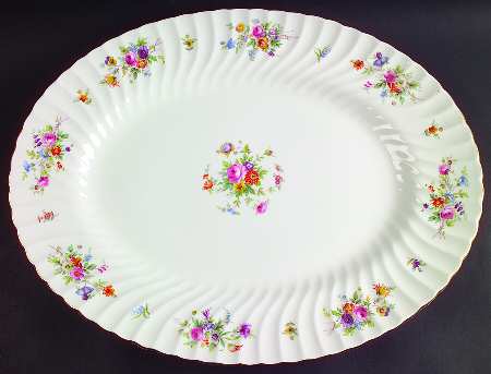 Marlow (Newer, Wreath Backstamp) 18" Oval Serving Platter
